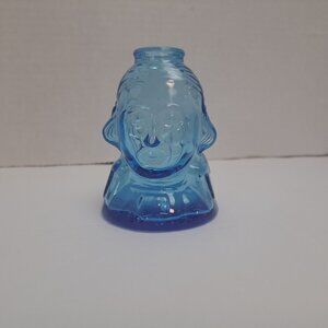 Wheaton George Washington Light Blue Glass Figural Inkwell Vintage Collectible